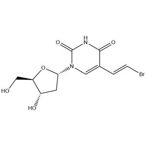 AbsolutestereochemistryshowDoublebondgeometryshowC5-[(1E)-2-Bromoethenyl]-1-(2-deoxy-α-Derythro-pentofuranosyl)-2,4(1H,3H)-pyrimidinedione