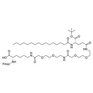 Fmoc-Lys(Pal-Glu(AEEA-AEEA)-OtBu)-OH
