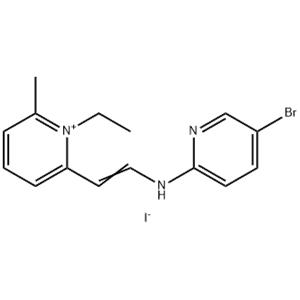 2-[2-[(5-bromo-2-pyridyl)amino]vinyl]-1-ethyl-6-methylpyridinium iodide