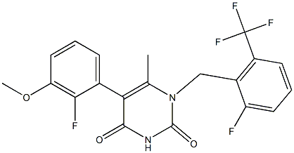 5-(2-氟-3-甲氧基苯基)-1-[[2-氟-6-(三氟甲基)苯基]甲基]-6-甲基-2,4(1H,3H)-嘧啶二酮