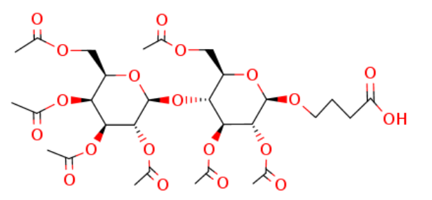 3-carboxypropyl O-(2,3,4,6-tetra-O-acetyl-β-D-galactopyranosyl)-(1->4)-2,3,6-tri-O-acetyl-β-D-glucopyranoside