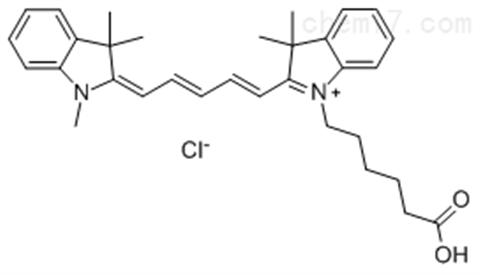 2-((1E)-5-(1-(5-carboxypentyl)-3,3-dimethylindolin-2-ylidene)penta-1,3-dien-1-yl)-1,3,3-trimethyl-3H-indol-1-ium chloride