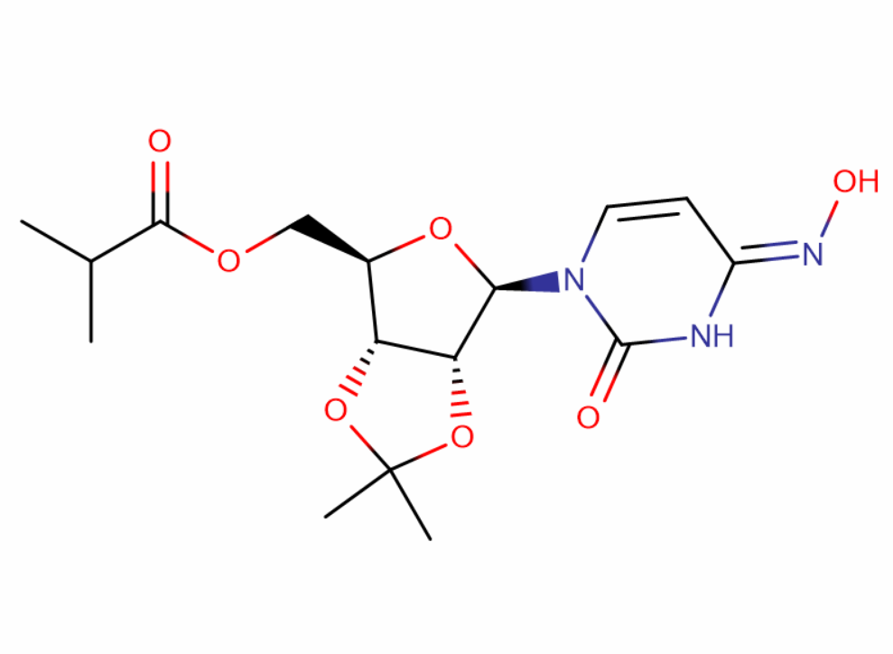 2',3'-O-(1-甲基亚乙基)-4-肟-5'-(2-甲基丙酸酯)-尿苷