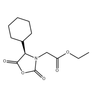 3-Oxazolidineacetic acid, 4-cyclohexyl-2,5-dioxo-, ethyl ester, (4R)-