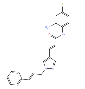 (E)-N-(2-氨基-4-氟苯基)-3-(1-肉桂基-1H-吡唑基-4-基)丙烯酰胺