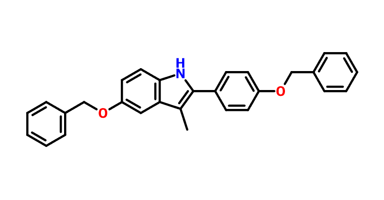 3-甲基-5-苄氧基-2-(4-苄氧基苯基)-1H-吲哚