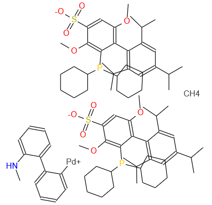 (2-二环己基膦-3,6-二甲氧基-2',4',6'-三异丙基-1,1'-联苯)(2'-甲基氨基-1,1'-联苯-2-基)甲磺酸钯(II)