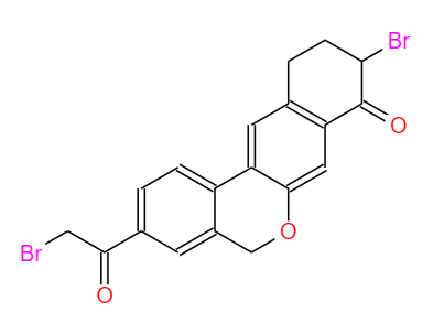 9-Bromo-3-(2-Bromo Acetyl)-10,11-Dihydro-5H-dibenzo(c,g) Chromen-8(9H)-one