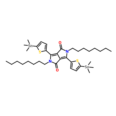 2,5-二辛基-3,6-双(5-(三甲基锡基)-噻吩-2-基)吡咯并[3,4-C]吡咯-1,4(2H,5H)-二酮