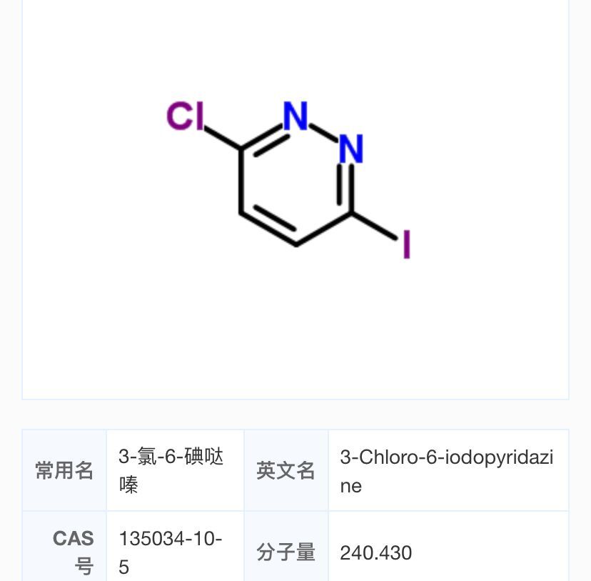 3-氯-6-碘哒嗪