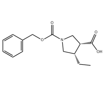 (3R,4S)-1-((苄氧羰基)-4-乙基吡咯烷-3-羧酸