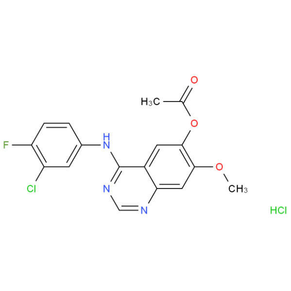 4-(3-氯-4-氟苯基氨基)-7-甲氧基喹唑啉-6-基乙酸酯盐酸盐