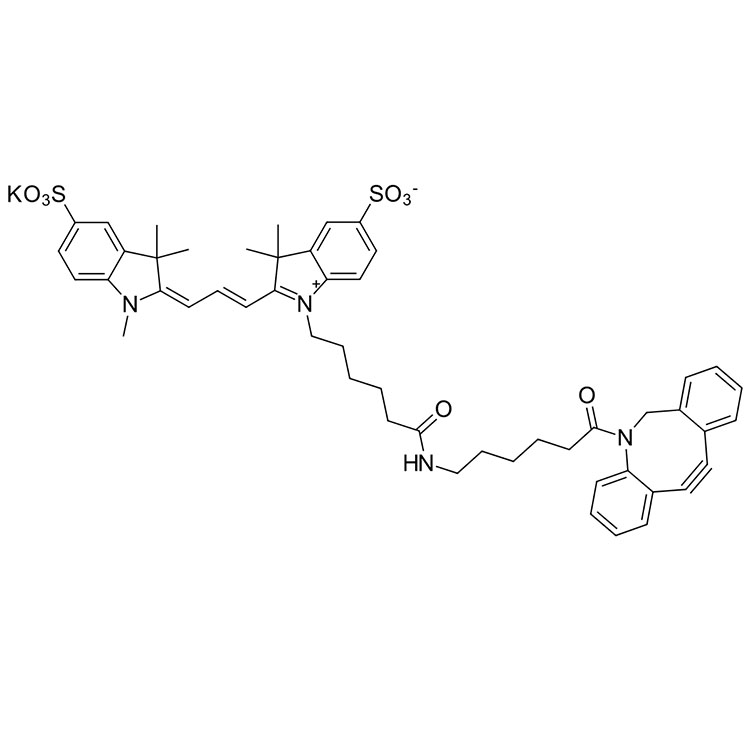 Sulfo-Cyanine3 DBCO，磺酸基-花青素CY5二苯并环辛炔