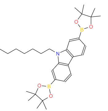 9-辛基-2,7-双(4,4,5,5-四甲基-1,3,2-二氧杂硼杂环戊烷-2-基)-9H-咔唑