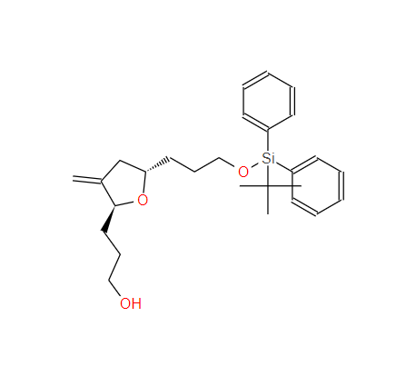 3-((2S，5S)-5-(3-((叔丁基二苯基甲硅烷基)氧基)丙基)-3-亚甲基四氢呋喃-2-基)丙-1-醇