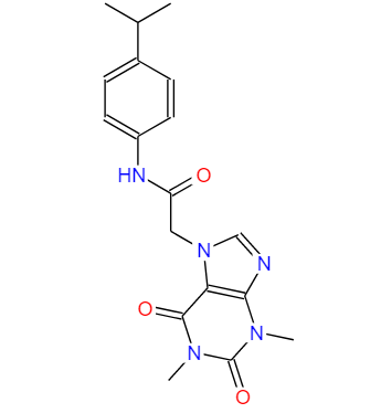 2-(1,3-二甲基-2,6-二氧代-2,3-二氢-1H-嘌呤-7(6H)-基)-N-(4-异丙基苯基)乙酰胺