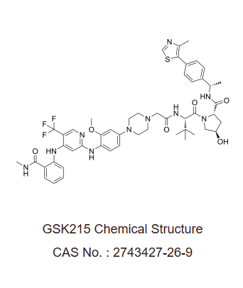 GSK215 是一种有效且具有选择性的 PROTAC 粘着斑激酶 (FAK) 降解剂