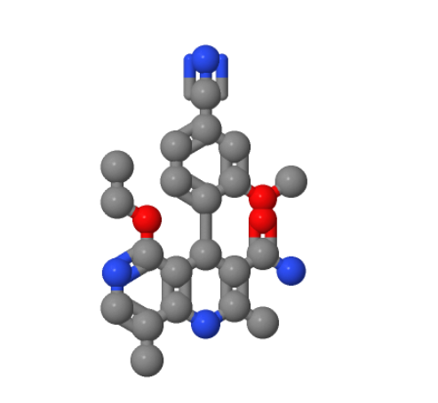 4-(4-Cyano-2-methoxyphenyl)-5-ethoxy-2,8-dimethyl-1,4-dihydro-1,6-naphthyridine-3-carboxamide 1050477-27-4