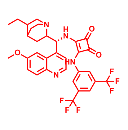1407166-63-5  3-[[3,5-双(三氟甲基)苯基]氨基]-4-[[(9R)-10,11-二氢-6'-甲氧基奎宁-9-基]氨基]-3-环丁-1,2-二酮