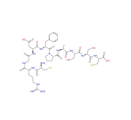 H-Cys-Arg-Gly-Asp-Phe-Pro-Ala-Ser-Ser-Cys-OH 166184-23-2