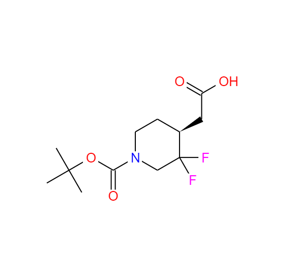 (S)-2-(1-(tert-butoxycarbonyl)-3,3-difluoropiperidin-4-yl)acetic acid