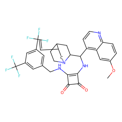 aladdin 阿拉丁 B281562 3-[[[3,5-双(三氟甲基)苯基]甲基]氨基]-4-[[(8α,9S)-6'-甲氧基奎宁-9-基]氨基]-3-环丁烯-1,2-二酮 1210360-60-3 97%