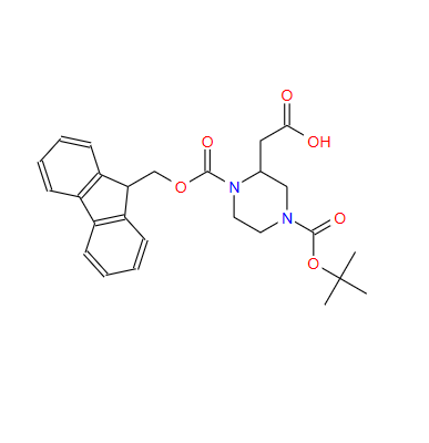 183742-34-9；4-Boc-1-Fmoc-2-哌嗪乙酸；4-Boc-1-Fmoc-2-Piperazine acetic acid