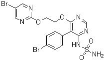 CAS 登录号：1103522-45-7, ACT 132577, N-[5-(4-溴苯基)-6-[2-[(5-溴-2-嘧啶基)氧基]乙氧基]-4-嘧啶基]氨基磺酰胺